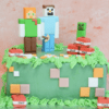 minecraft-taart-groen-poppetjes